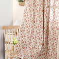 1 Pair Floral Linen Curtains Rustic Country Style Light Filtering Rod