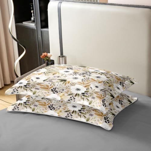 Feelyou Kids Boho Daisy Flower Duvet Cover 100% Cotton Queen Size