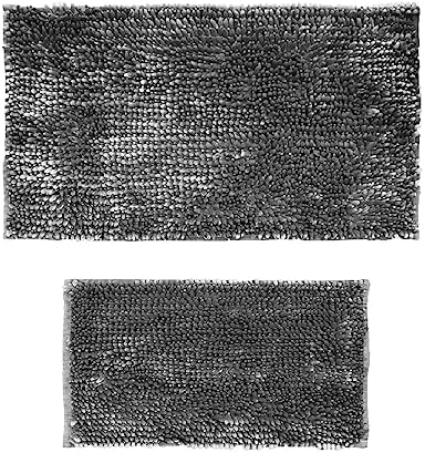 BH Home & Linen 2-piece Luxurious Ultrasoft Butter Chenille Bath Mats