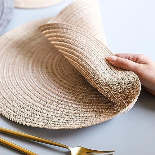 15 Inch Round Placemats Set of 6 Heat-Resistant Stain Resistant