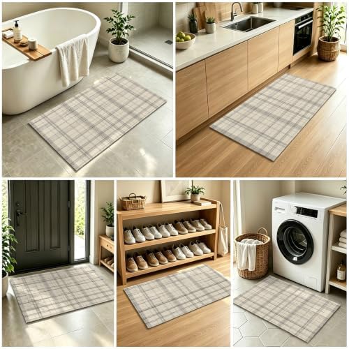 Check Plaid Door Mat Indoor Welcome Mats Front Door Mat Outside