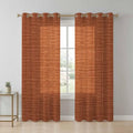 Solid Color Brown Sheer Curtains for Living Room 96 inch Length 2