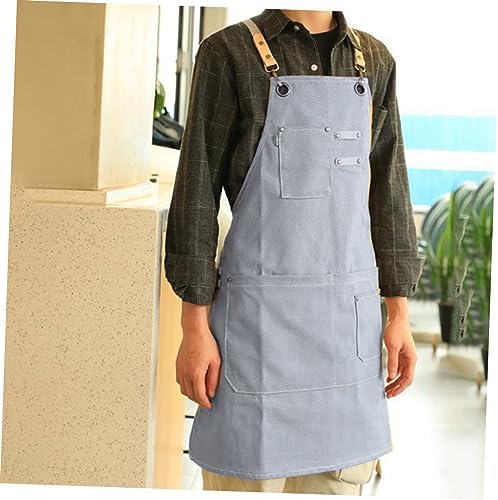 Cabilock Nordic Adjustable Pockets Canvas Style Apron Serving