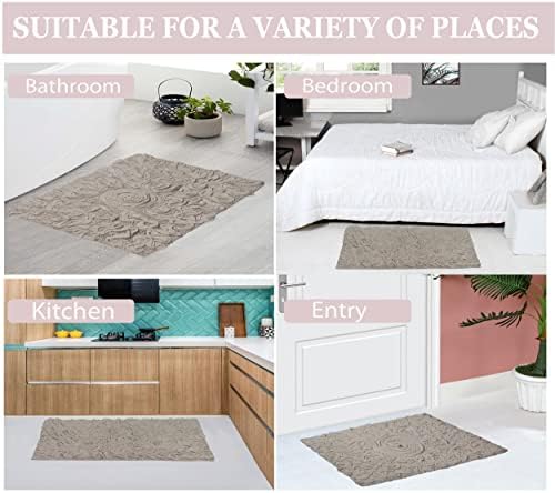 Home Weavers Modesto Collection 100% Cotton Tufted Bath Rugs, Extra