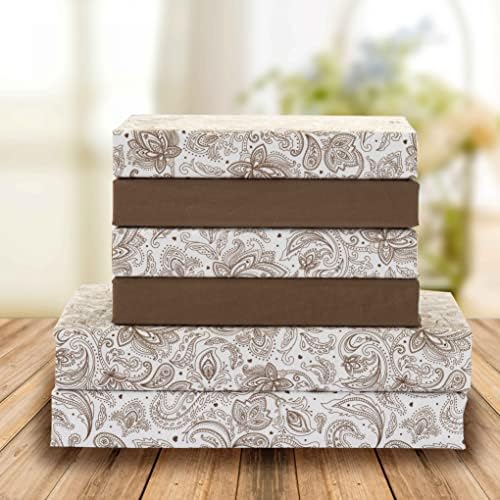 Elegant Comfort Paisley 6-Piece Sheet Set Deep Pocket, Queen, Latte