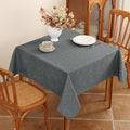 Seenus Faux Linen Gray 54 x 54 Inch Square Table Cloth, Water