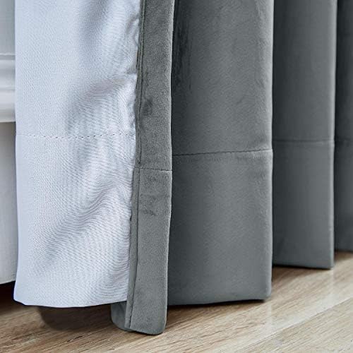 cololeaf Extra Wide Soft Velvet Curtain Panels 120" W x 84" L Velvet
