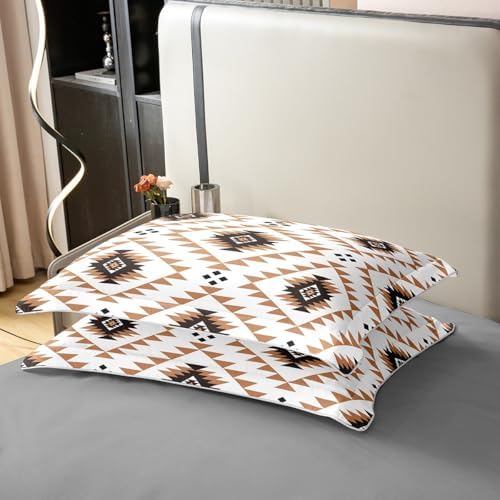 Feelyou Bohemian Bedding Set Queen Size Geometric Pattern 100% Cotton