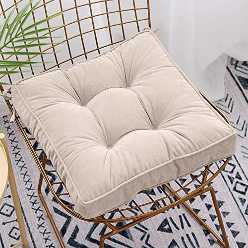 Furlide Chair Cushion with Ties 18 x 18 Inch Indoor Outdoor Cushions