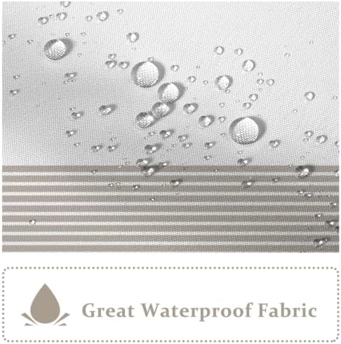 AOFOTO ‌Taupe and White Boho Tassel Shower Curtains, Striped Shower