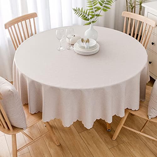 Jeloris Round Waterproof Tablecloth Spill-Proof and Stain Resistant