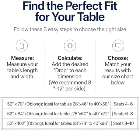 OpifeTela Rectangular Linen-Textured Tablecloth, Waterproof