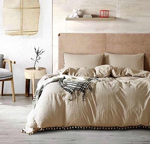 Luxury Quality Stone Washed Microfiber Taupe Duvet Cover King Size