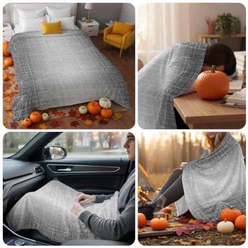 Slate Gray Flannel Fleece Throw Blanket, Vintage Ombre Solid Color
