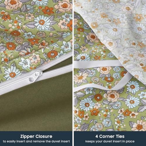 Wake In Cloud - Floral Duvet Cover Set, Cute Vintage Flower