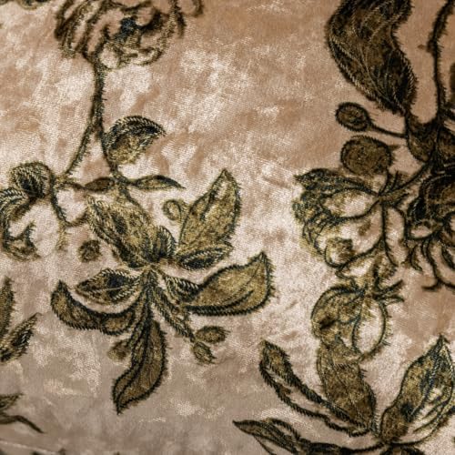 Velvet Floral Print Throw Pillow Covers Set of 2, Superior Soft