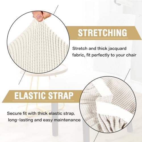 H.VERSAILTEX Stretch Dining Chair Covers Set of 4 Chair Covers for