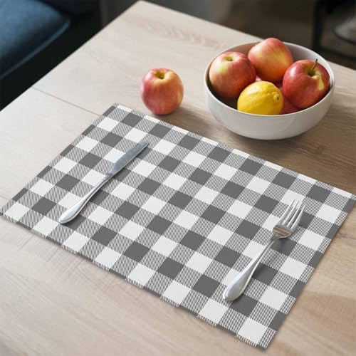 Placemats Set of 8, Retro Idyllic Washable Table Mats for Dining