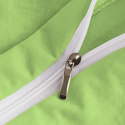 Luxurious 5 Piece Double Ruffle Duvet Cover with Zipper Closure, 100%