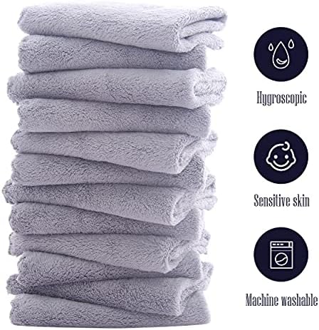 16 Pack Baby Washcloths - Luxury Coral Fleece - Extra Absorbent and