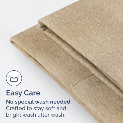 King Pillow Cases Set of 2 - Ultra Soft Pillowcase Covers - Heathered