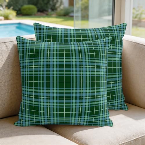 Pillow Covers 20x20 Set of 2, Buffalo Plaid Square Throw Pillow Covers