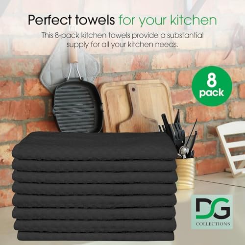DG Collections Terry Kitchen Towels, 400 GSM 100% Cotton Dish Towels