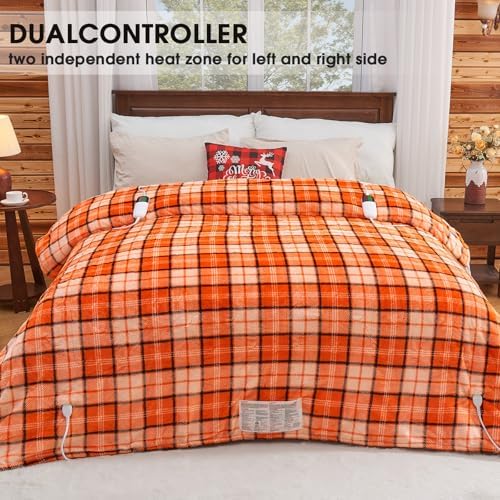 OCTROT Heated Electric Blanket Queen Size, 84X90 Heating Blanket Queen