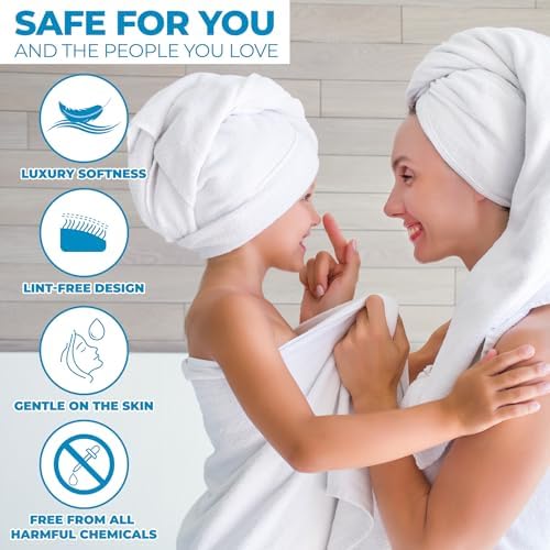 SUPERIOR Zero Twist 100% Cotton Bathroom Towels, Super Soft, Fluffy