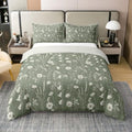 Feelyou Floral Duvet Cover 100% Cotton Queen Size