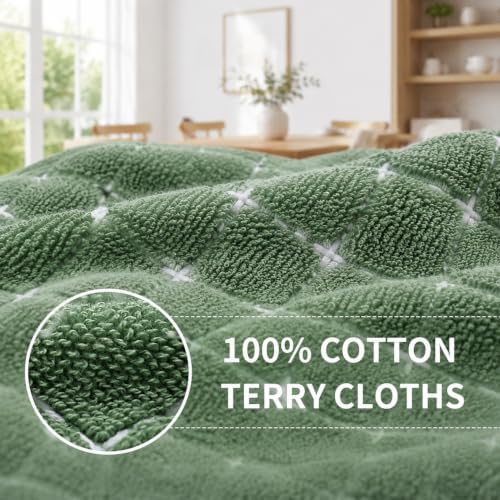 8-Pack Cotton Terry Kitchen Dish Cloths, 12 x 12 Inches