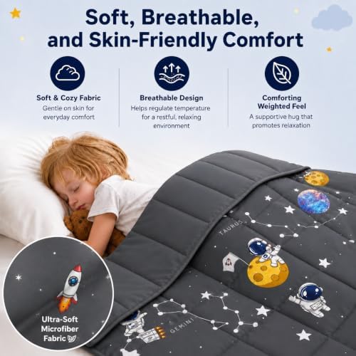 Weighted Blanket 10lbs, 40"x60", Soft Space Small Cooling Heavy