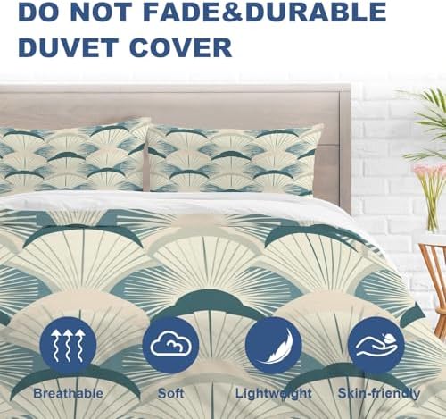 Batmerry Minimalist Repeating King Size 100% Cotton Duvet Cover Sets