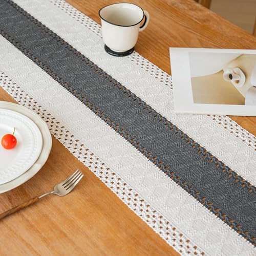 Boho Table Runner for Thanksgiving Fall Christmas Home Decor with