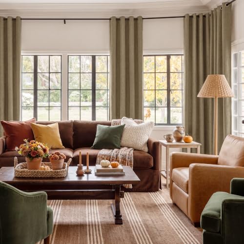 NICETOWN Extra Long Hazelnut Brown Blackout Curtains W52xL96, 2 Panels