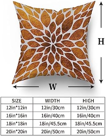 Mustard Yellow Dahlia Pillow Covers 20X20 Inch Geometry Floral Couch