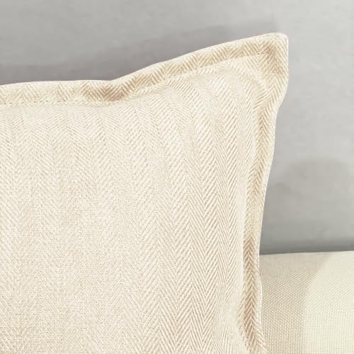 All Smiles Cream Outdoor Waterproof Throw Pillow Covers 18x18 2pcs