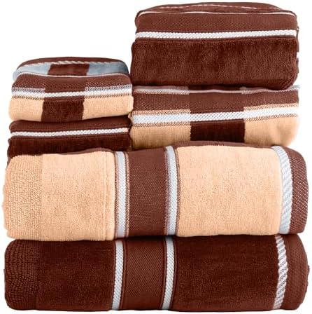 Bedford Home Bathroom Towels Set, Bathroom Accessories, Beige, Set of