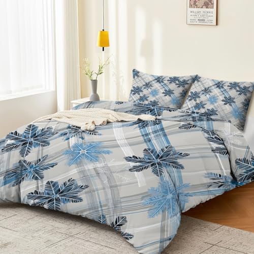 Retro Duvet Cover Set California King, 3pc Reversible Gingham Plaid
