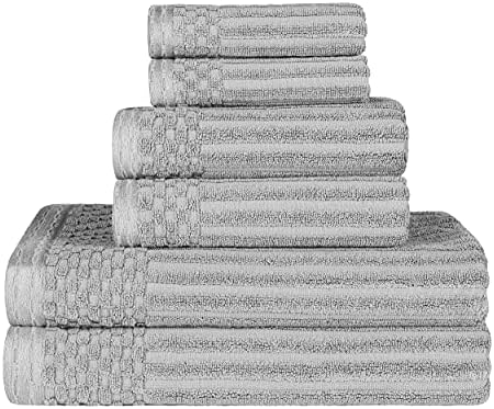 BLUENILEMILLS BNM Cotton 6 Piece Towel Set, Daily Use for Bathroom