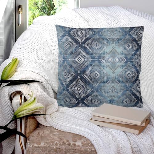 Pillow Covers 20x20 Set of 2, Navy Blue Geometric Throw Pillow Covers
