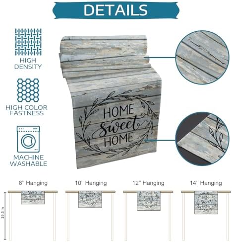 Classic Plank Table Runner and Placemats Set of 4 Traditional