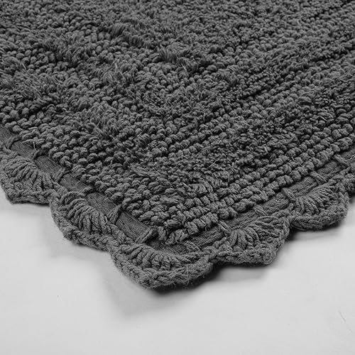 TreeWool Cotton Rectangle Bath Rug Set, 19 x 26 & 23 x 36 in