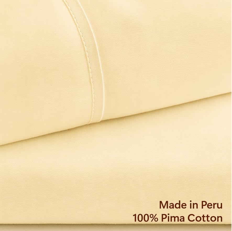 Peru Pima 285 Thread Count Percale California King Sheet Set - 100%