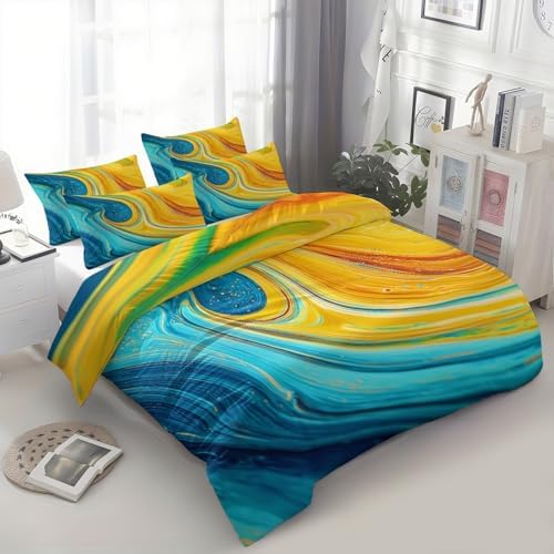 California King Duvet Cover Set Abstract Rotating Visual Experience