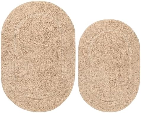 Superior Non-Slip 2 Piece Bath Rug Set, Ultra Plush, Soft and