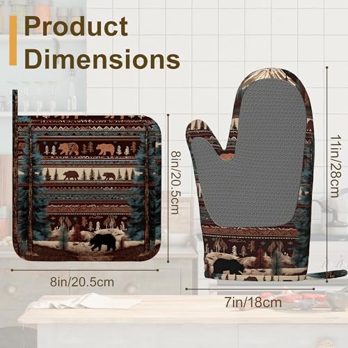 Oven Mitts and Pot Holders Vintage Bear Mountain Silicone Kitchen