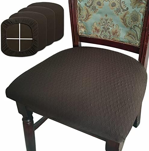BUYUE Dining Room Chair Seat Covers Set of 4, TPU not Mixed, Friendly