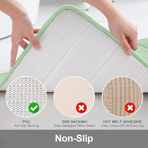 Buganda Meomry Foam Bathroom Mat and Toilet Rugs U-Shaped 4 Pieces, 2