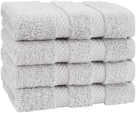 American Soft Linen 100% Cotton Luxury Turkish Towels, 4 PC Washcloth